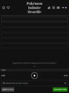 Pokémon Infinite Heardle