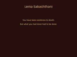 Lema Sabachthani