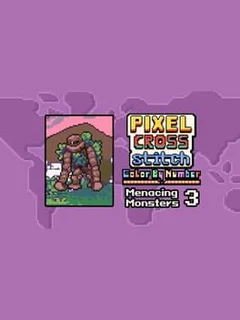 Pixel Cross Stitch: Color by Number - Menacing Monsters Pack 3
