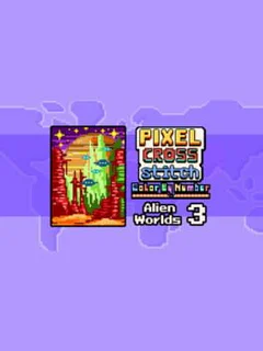 Pixel Cross Stitch: Color by Number - Alien Worlds Pack 3