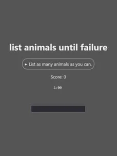 List Animals Until Failure